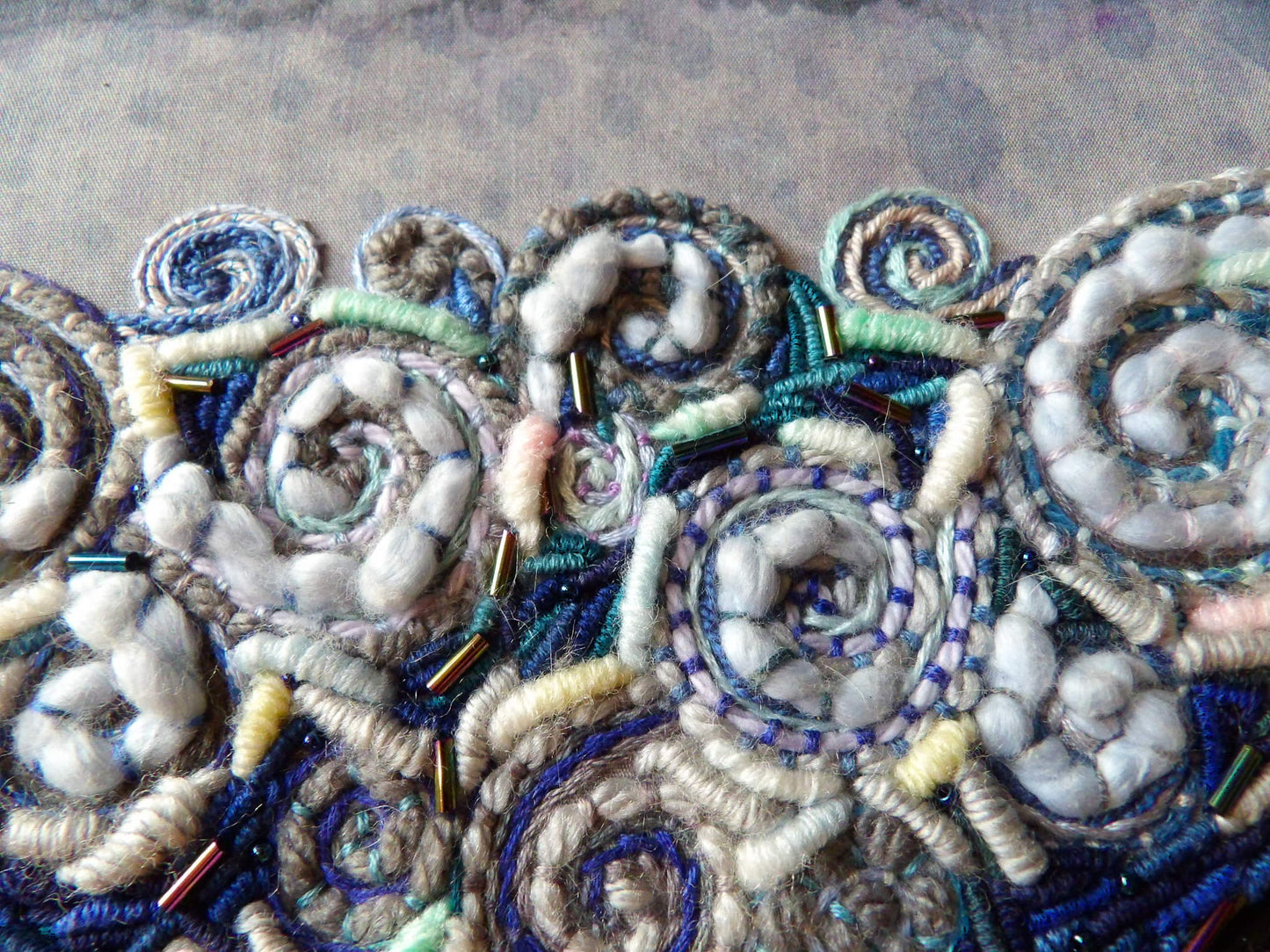 Out at Sea Embroidery Art