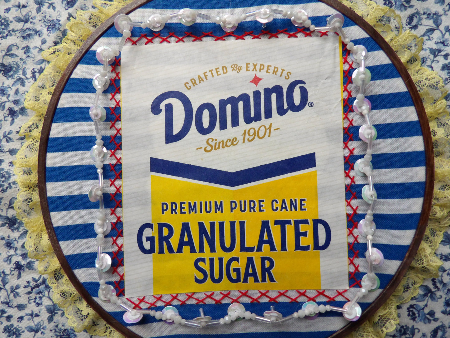 Domino Sugar Embroidery Art
