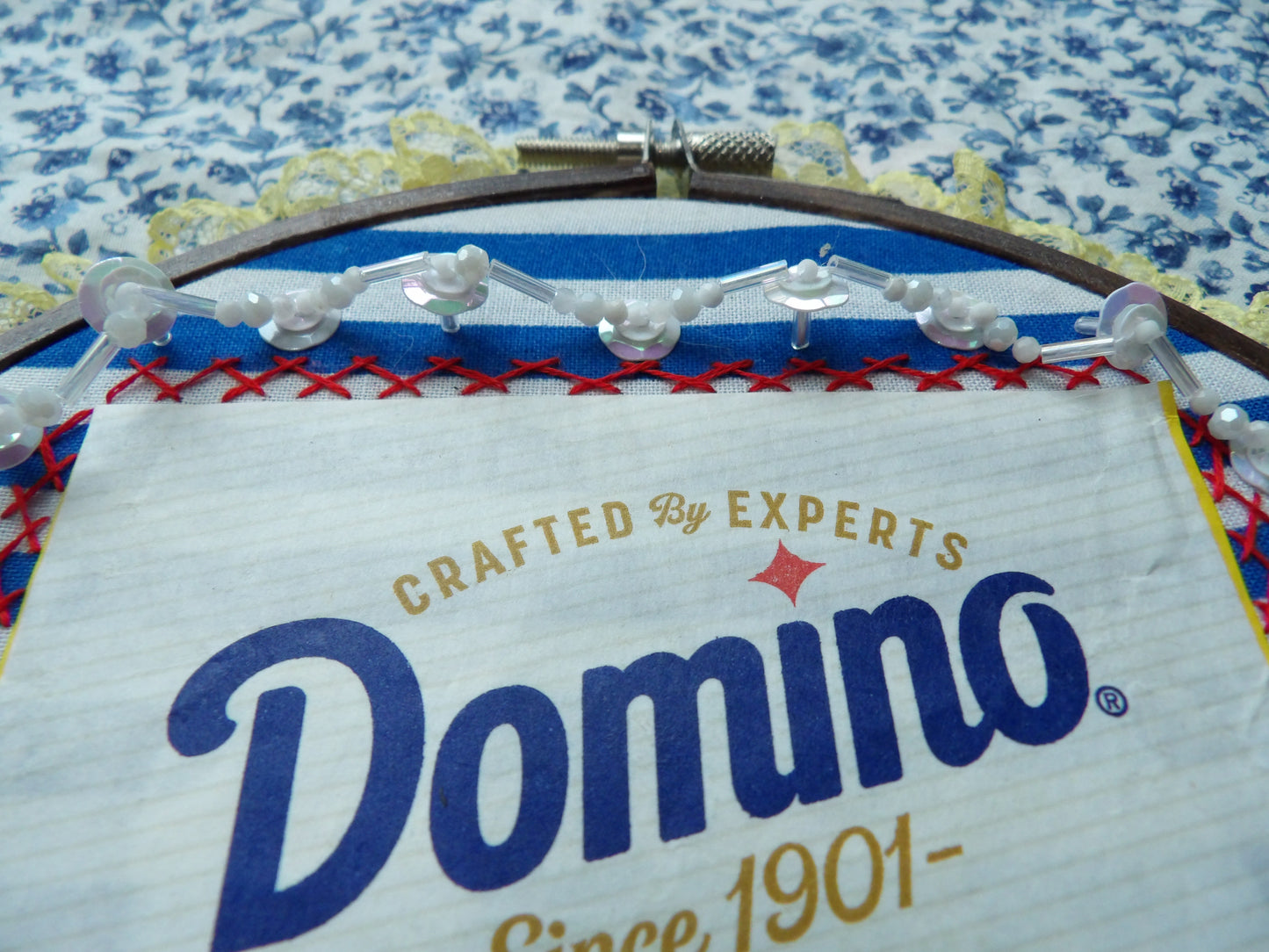 Domino Sugar Embroidery Art