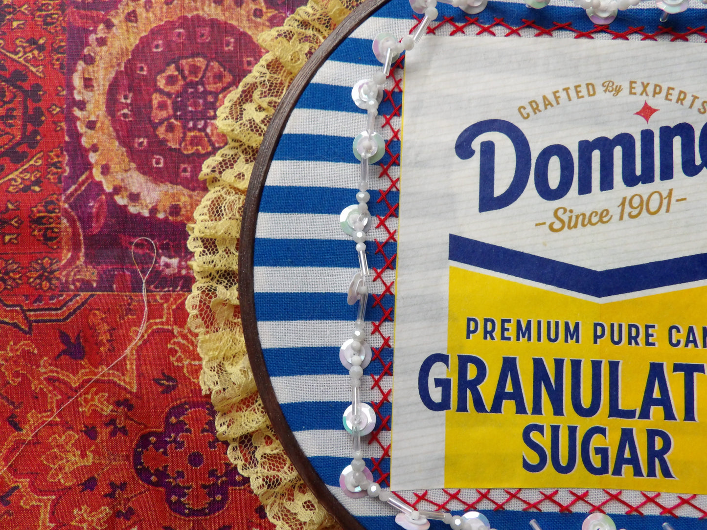 Domino Sugar Embroidery Art