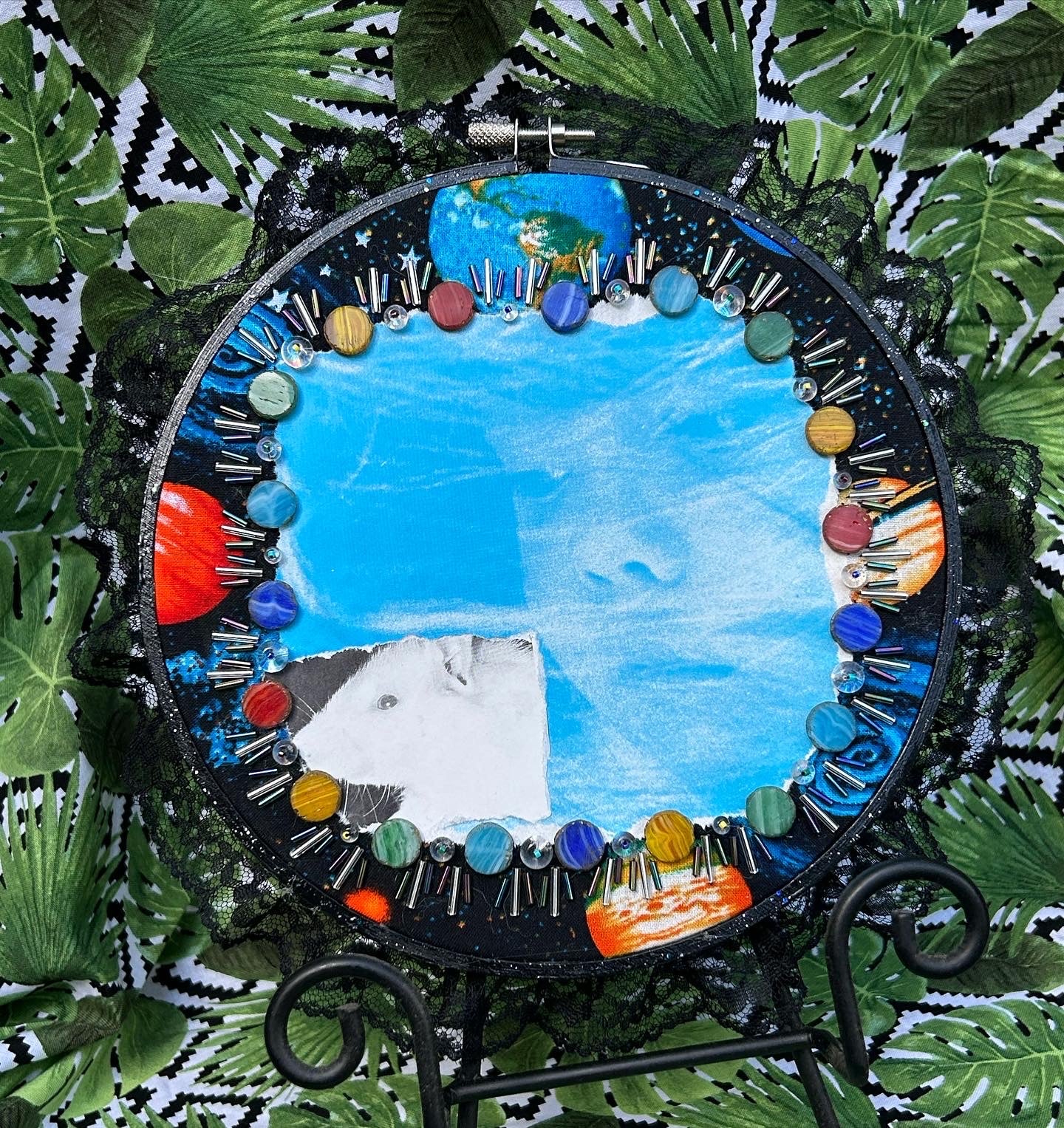 Bead Embroidery and Collage Art