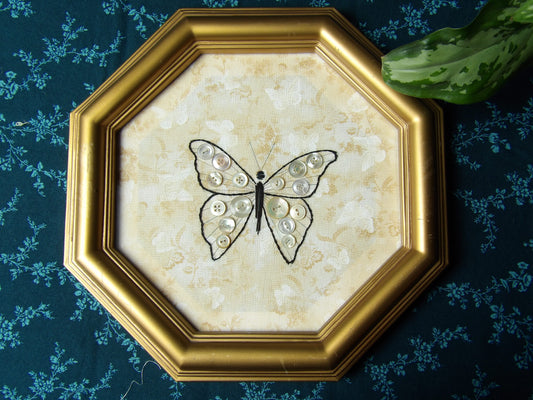 Framed Butterfly Embroidery